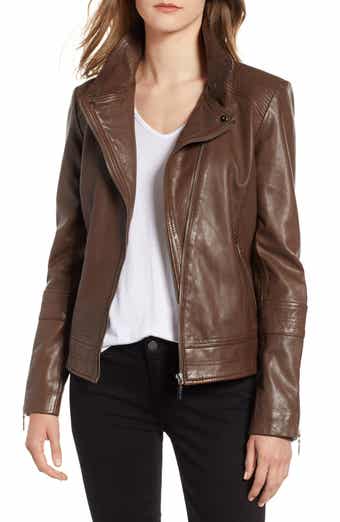 Bernardo Leather Moto Jacket