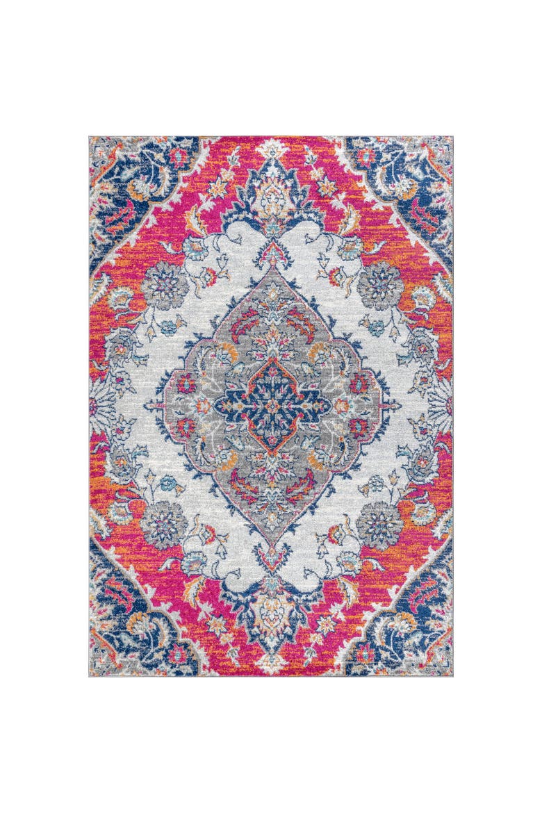 Bohemian FLAIR Boho Vintage Medallion Area Rug, Main, color, Multi