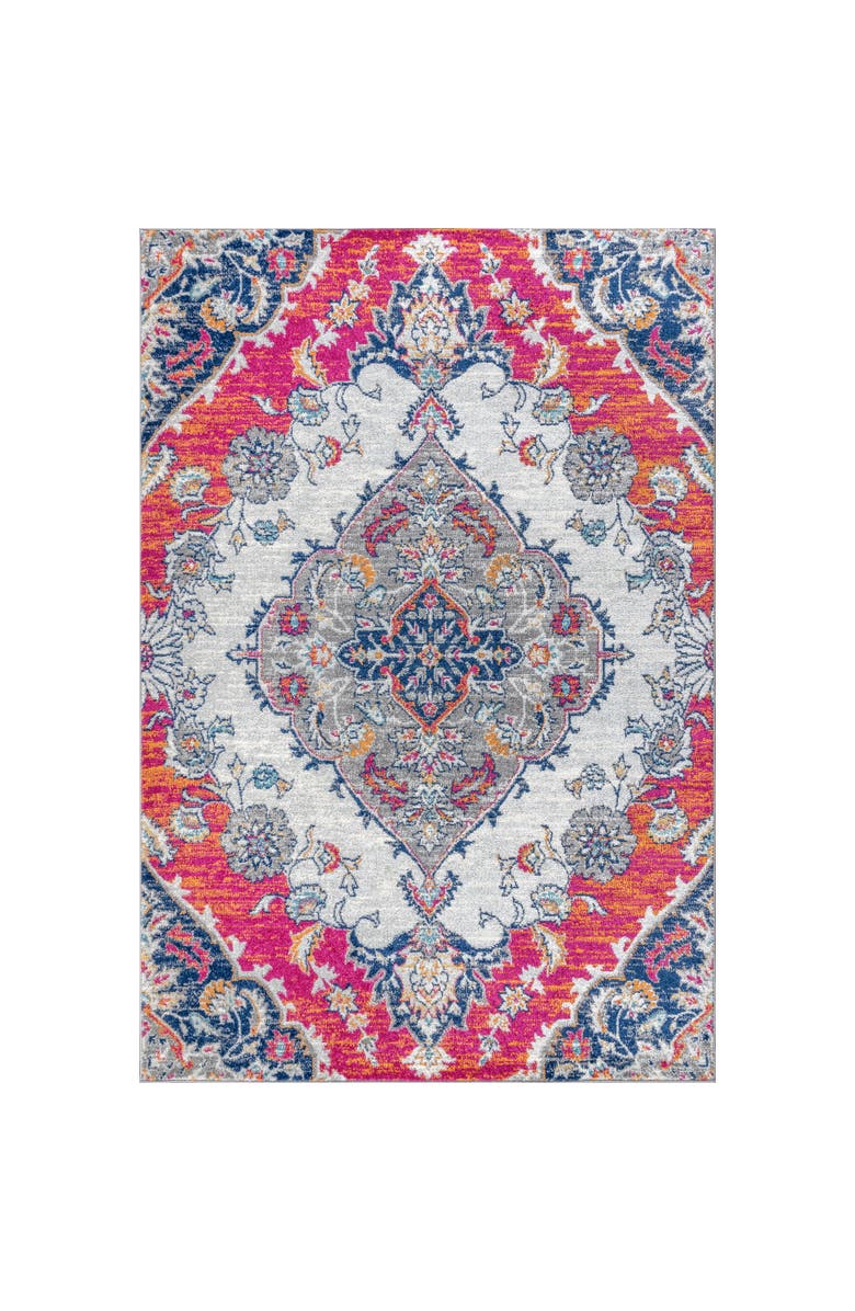 JONATHAN Y Bohemian FLAIR Boho Vintage Medallion Area Rug, Main, color, Multi