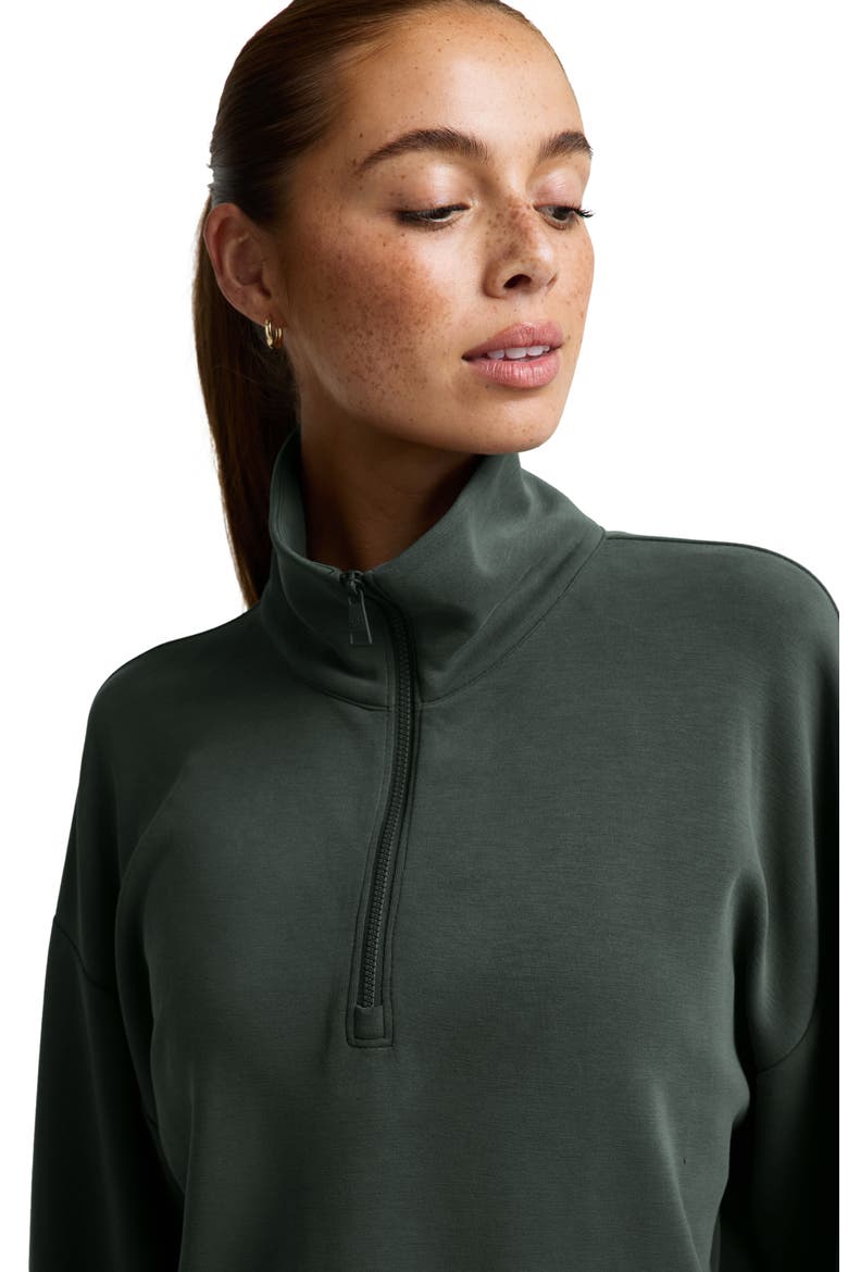Sandwash Half Zip Pullover, Alternate, color, SLATE GREEN