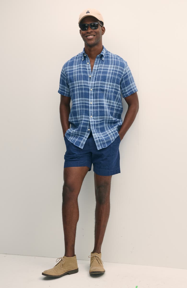 Brooks Brothers Bandana Jacquard Cotton Shorts, Alternate, color,