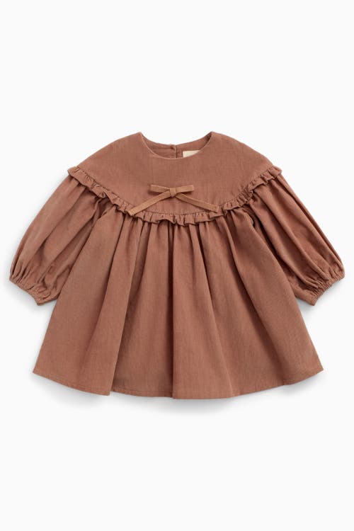 Mori Corduroy Dress In Brown