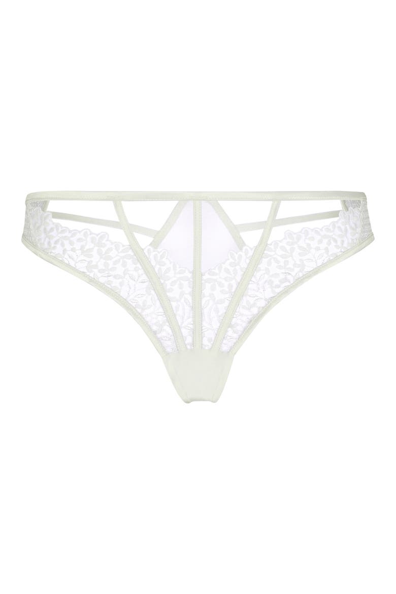 Kristina High Leg Thong, Alternate, color, SNOW WHITE