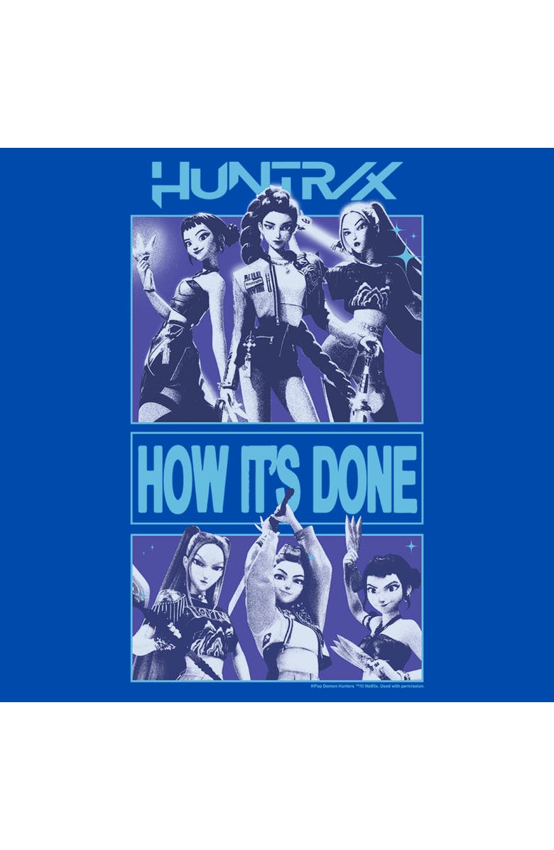KPop Demon Hunters Boy's KPop Demon Hunters Huntrix How It's Done Graphic T-Shirt, Alternate, color, Royal Blue