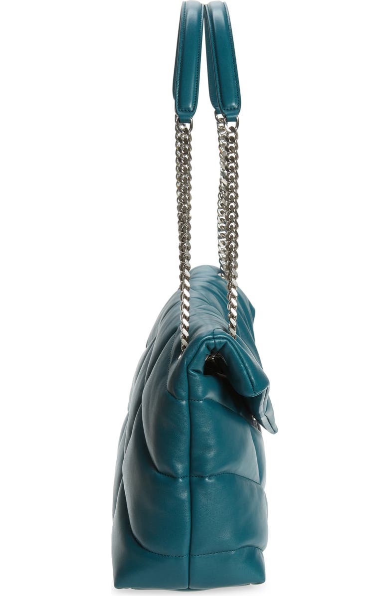 Saint Laurent Medium Loulou Puffer Matelassé Leather Shoulder Bag, Alternate, color,