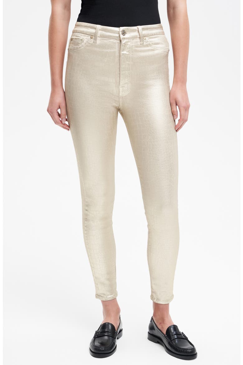 Aubrey High Waist Skinny Fit Pants, Main, color, WHTCROC CT