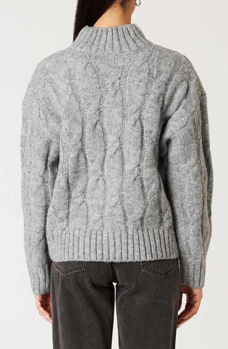 Nia Fiji Turtleneck Sweater, Alternate, color, Heather Grey