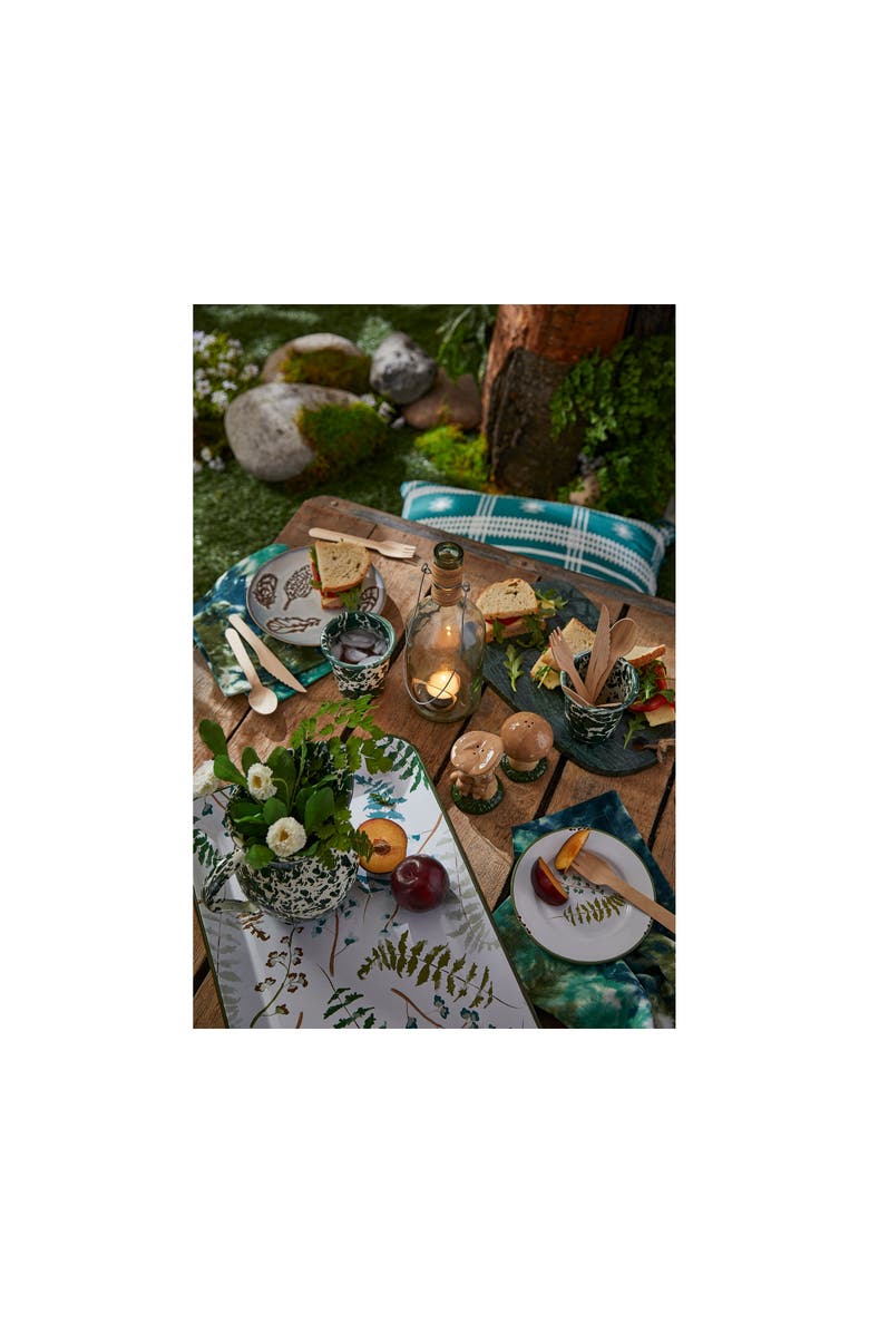 tag Tree Line Multicolor Rectangular Serving Platter Ceramic, Alternate, color, White