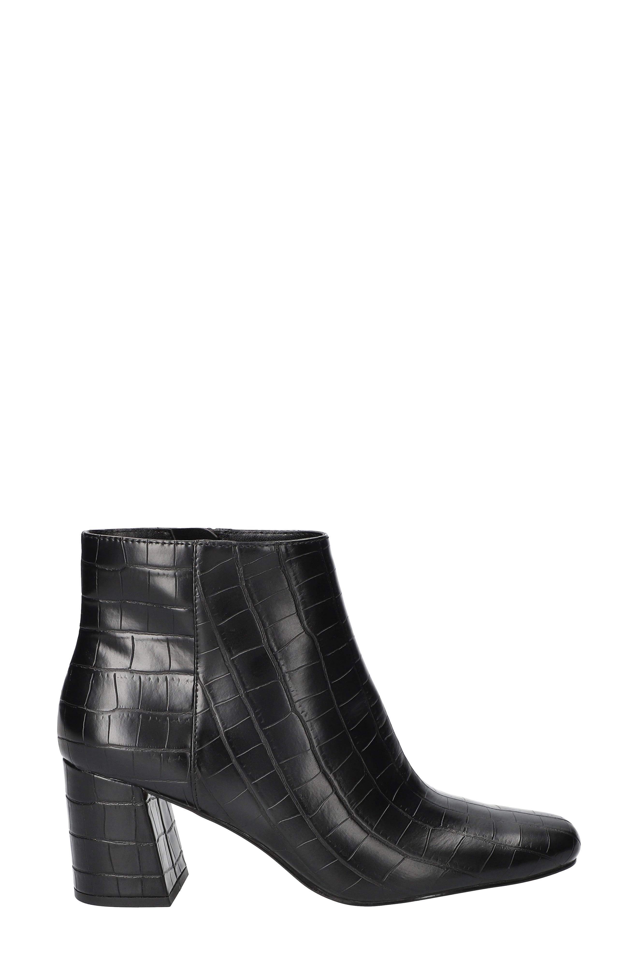 Bella Vita Wilma Croc Embossed Bootie, Alternate, color, Black Croco