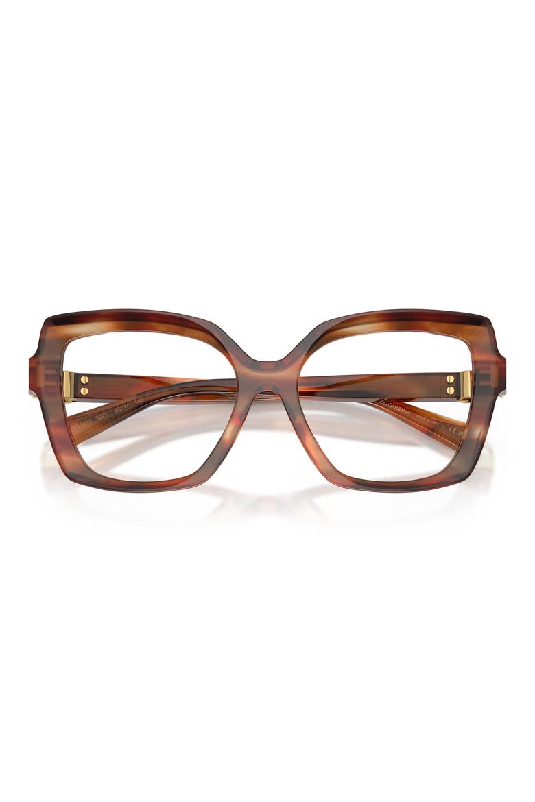 55mm Butterfly Optical Glasses, Alternate, color, STRIPED BROWN
