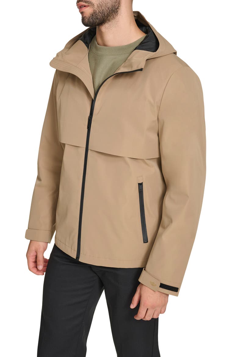 Hooded Rain Jacket, Alternate, color, KHAKI 2