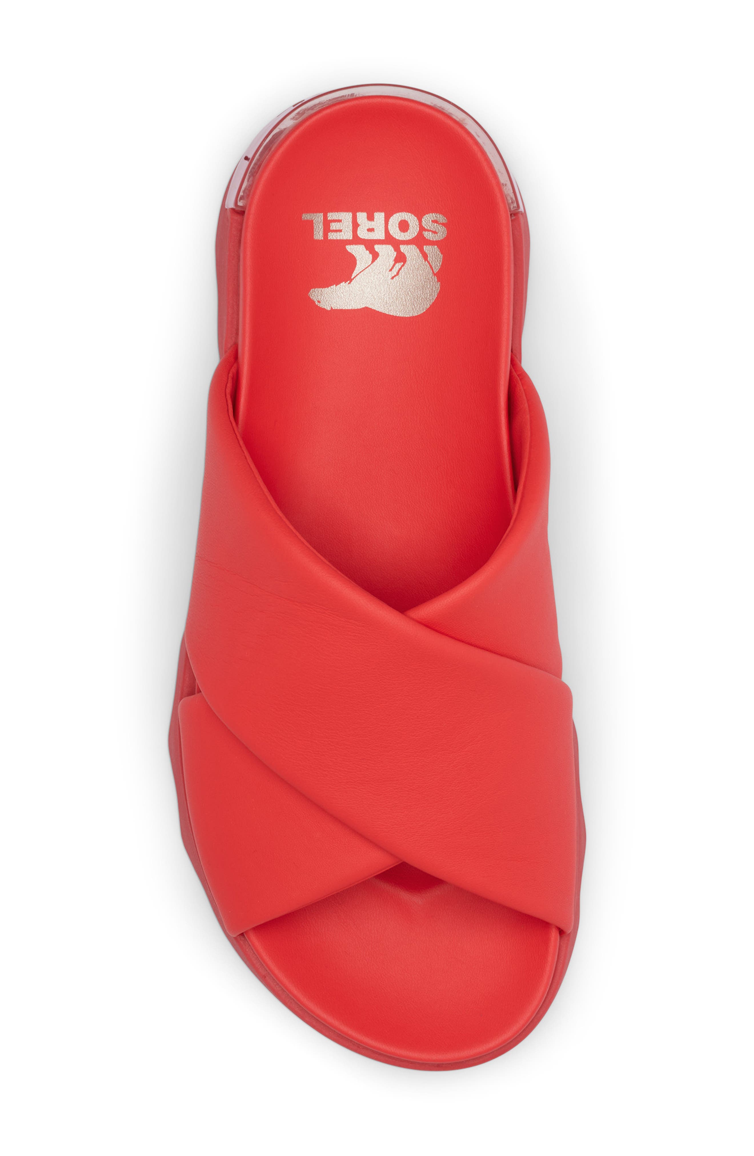 Viibe Slide Sandal, Alternate, color, RED GLO/ GUM 16