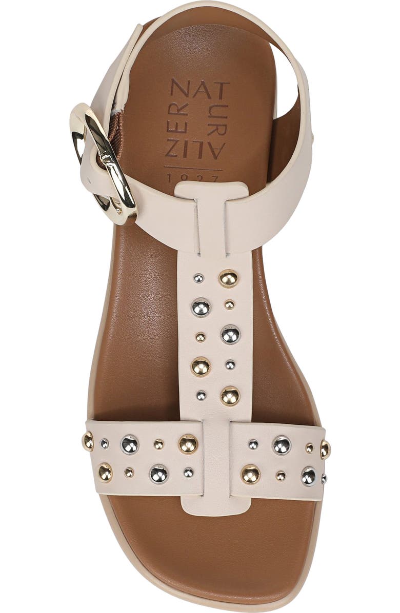 Naturalizer Brandy Stud Ankle Strap Sandal, Alternate, color, Ivory Mist