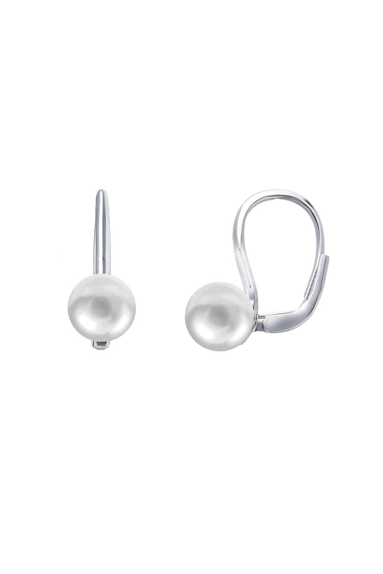 Sterling Silver Lever-back Ball Earrings, Main, color, Silver