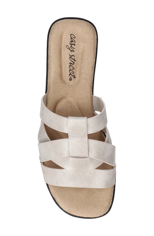 Easy Street Lakeport Slide Sandal In Silver