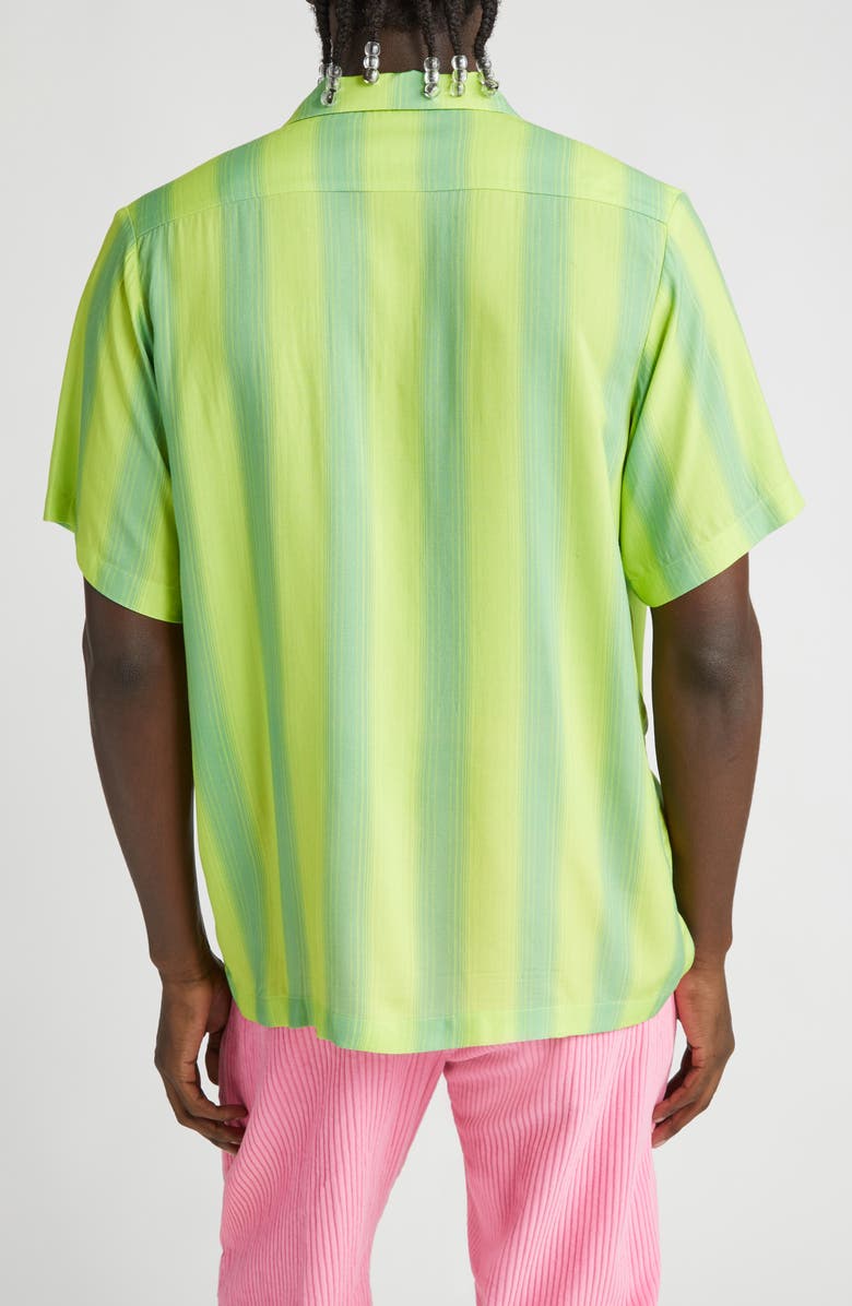 Noon Goons High Society Stripe Short Sleeve Camp Shirt, Alternate, color, 