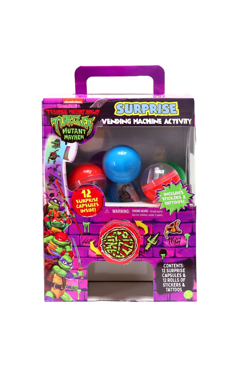 Tara Toys Surprise Vending Machine Activity Tmnt 12 Capsules, Main, color, Multicolored