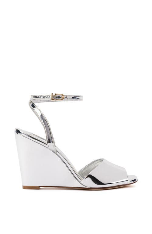 Larroude Larroudé Yves Wedge In Silver