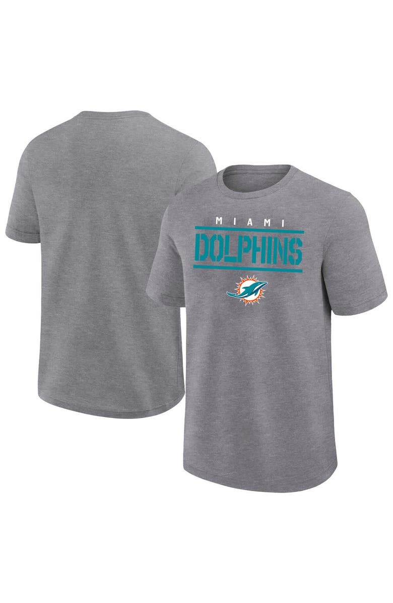 FANATICS Men's Fanatics Heather Gray Miami Dolphins Big & Tall Top Notch T-Shirt, Alternate, color, Heather Gray