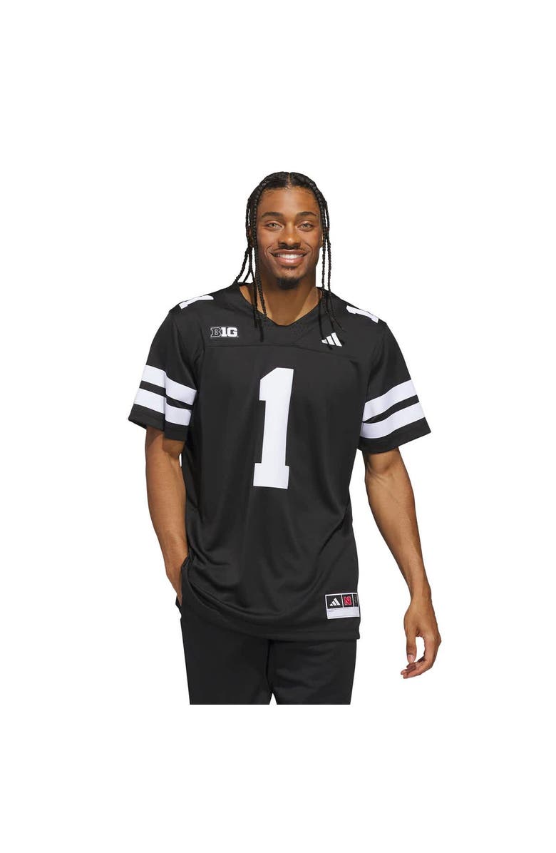 adidas Men's adidas #1 Black Nebraska Huskers Alternate Premier Jersey, Alternate, color, 