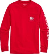 vineyard vines Kids' Santa Whale Graphic Long Sleeve T-Shirt