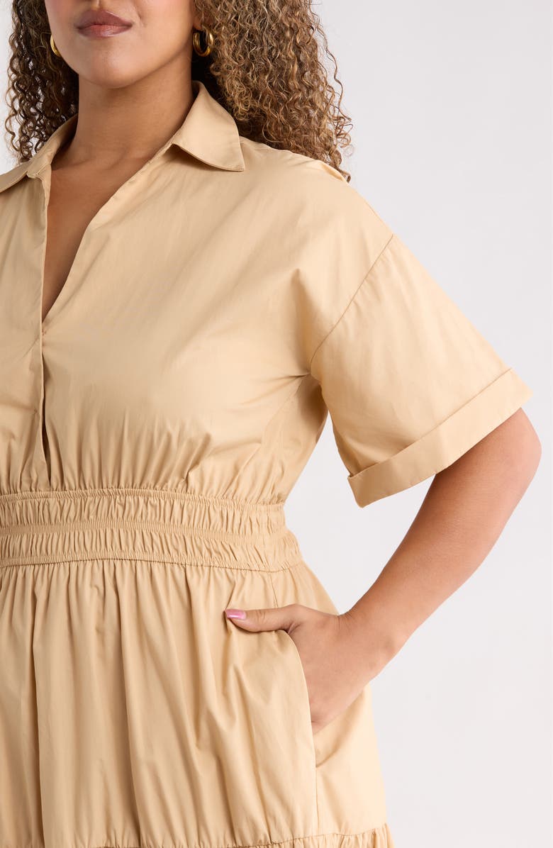 SUGARLIPS Milah Tiered Maxi Dress, Alternate, color, Oatmeal