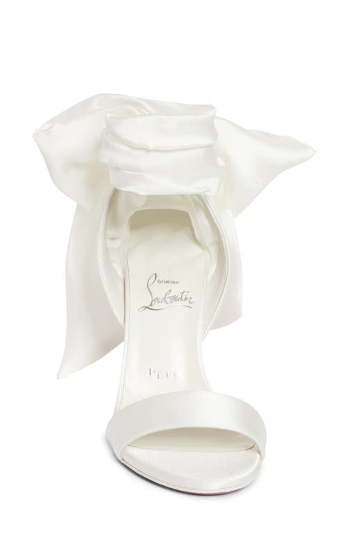 Shop Christian Louboutin Sandale Du Désert Ankle Wrap Sandal In Ivory/snow