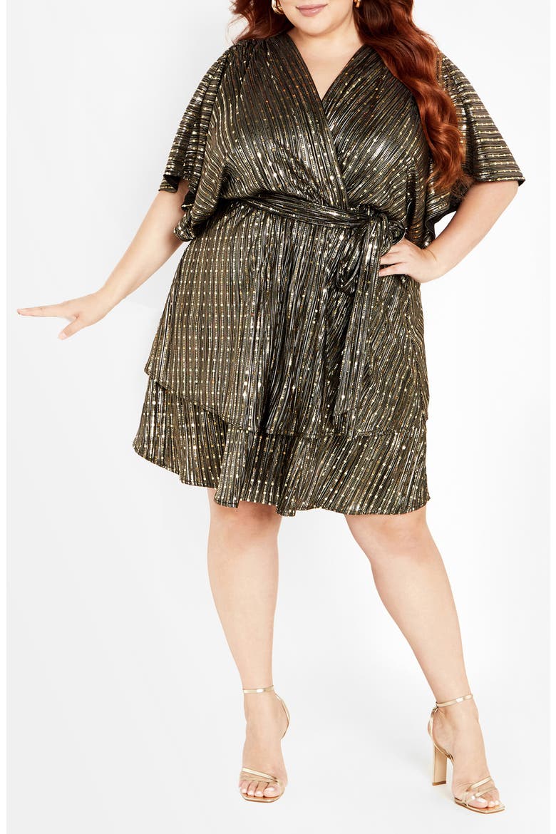 Freya Sparkle Party Dress, Main, color, GOLD