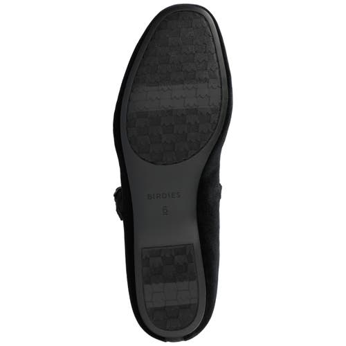 Birdies The Hummingbird Mary Janes Velvet In Black