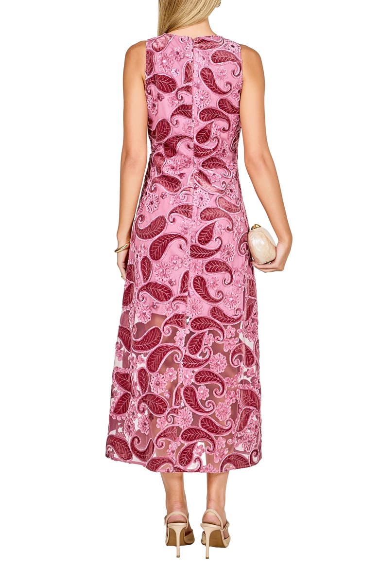 Sleeveless Lace A-Line Dress, Alternate, color, FUCHSIA