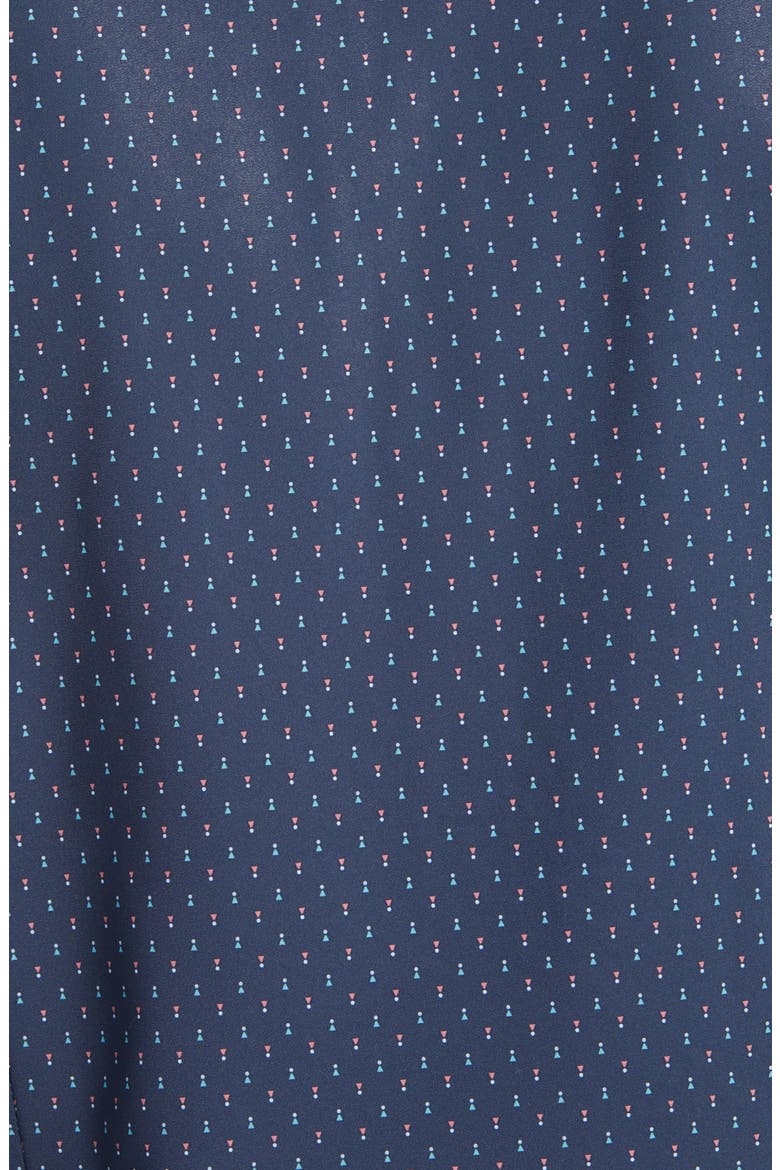 Lightweight Leeward Stretch Print Button-Up Shirt, Alternate, color, RED AND NAVY ARROW PRINT