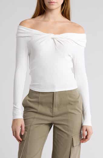 Elodie Twist Front Long Sleeve Top