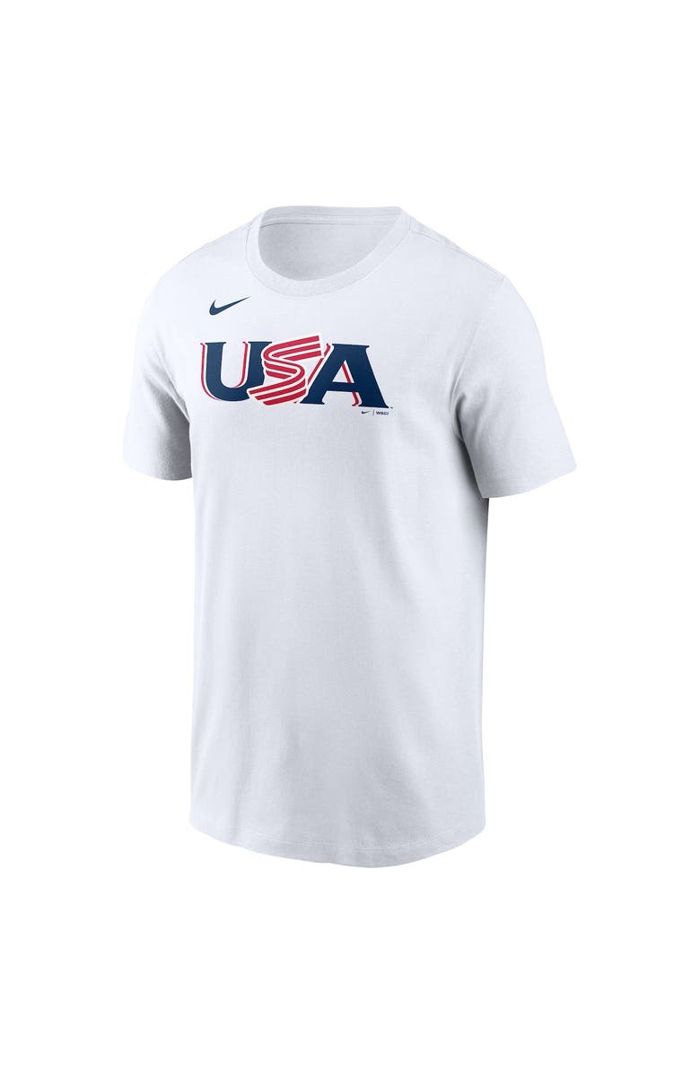 Nike Men's Nike Mookie Betts White USA Baseball 2023 World Baseball Classic Name & Number T-Shirt, Alternate, color, 