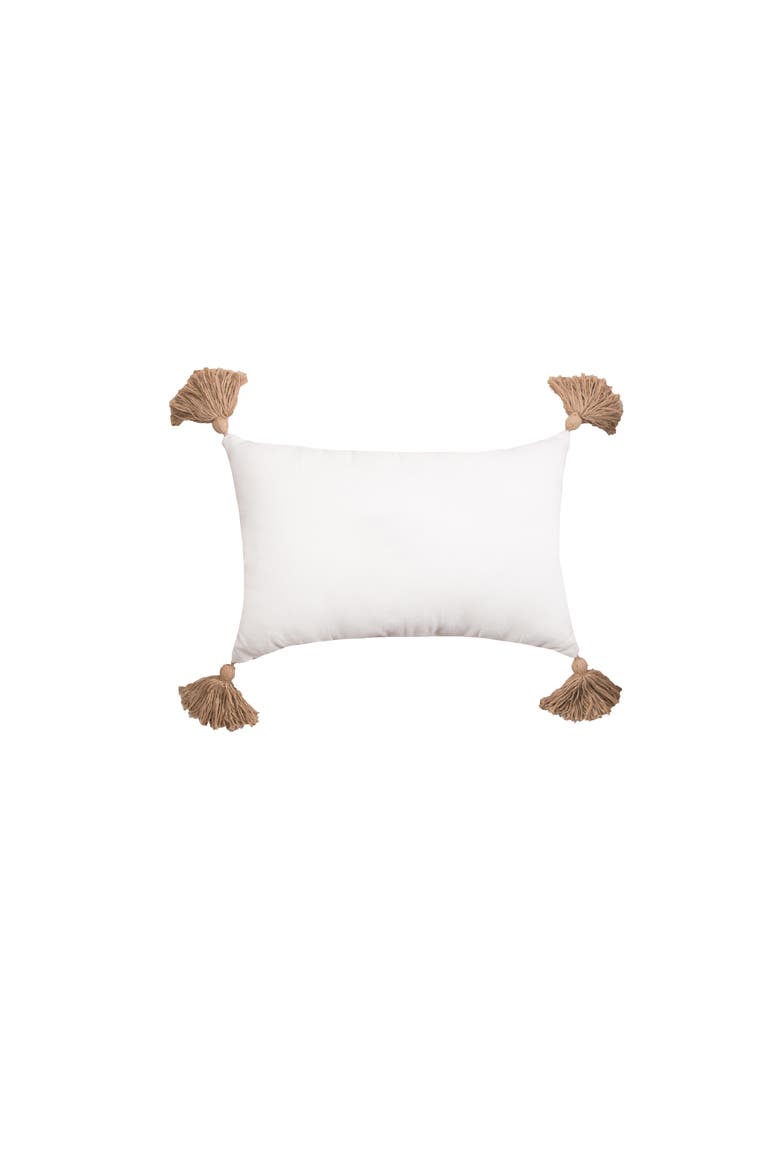 Joey Striped Cotton Accent Pillow, Alternate, color, Brown