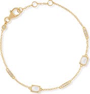 Astley Clarke Gold Aurora Ridge Mother of Pearl Station Bracelet