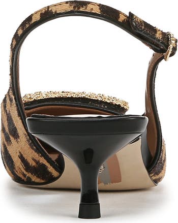 Kammie Slingback Pointed Toe Kitten Heel Pump