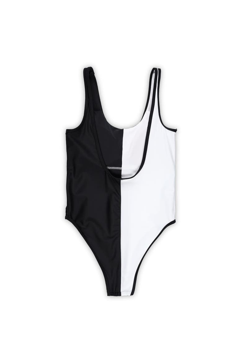 Women's G-III 4Her by Carl Banks Black/White Pittsburgh Steelers Last Stand One-Piece Swimsuit, Alternate, color, Black