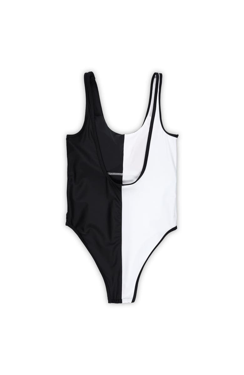 G-III 4HER BY CARL BANKS Women's G-III 4Her by Carl Banks Black/White Pittsburgh Steelers Last Stand One-Piece Swimsuit, Alternate, color, Black