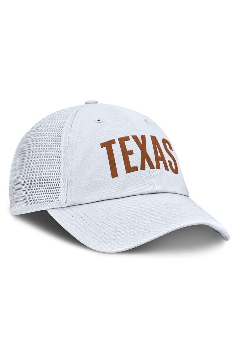 Nike Men's Nike White Texas Longhorns Club Campus Trucker Adjustable Hat, Alternate, color, White