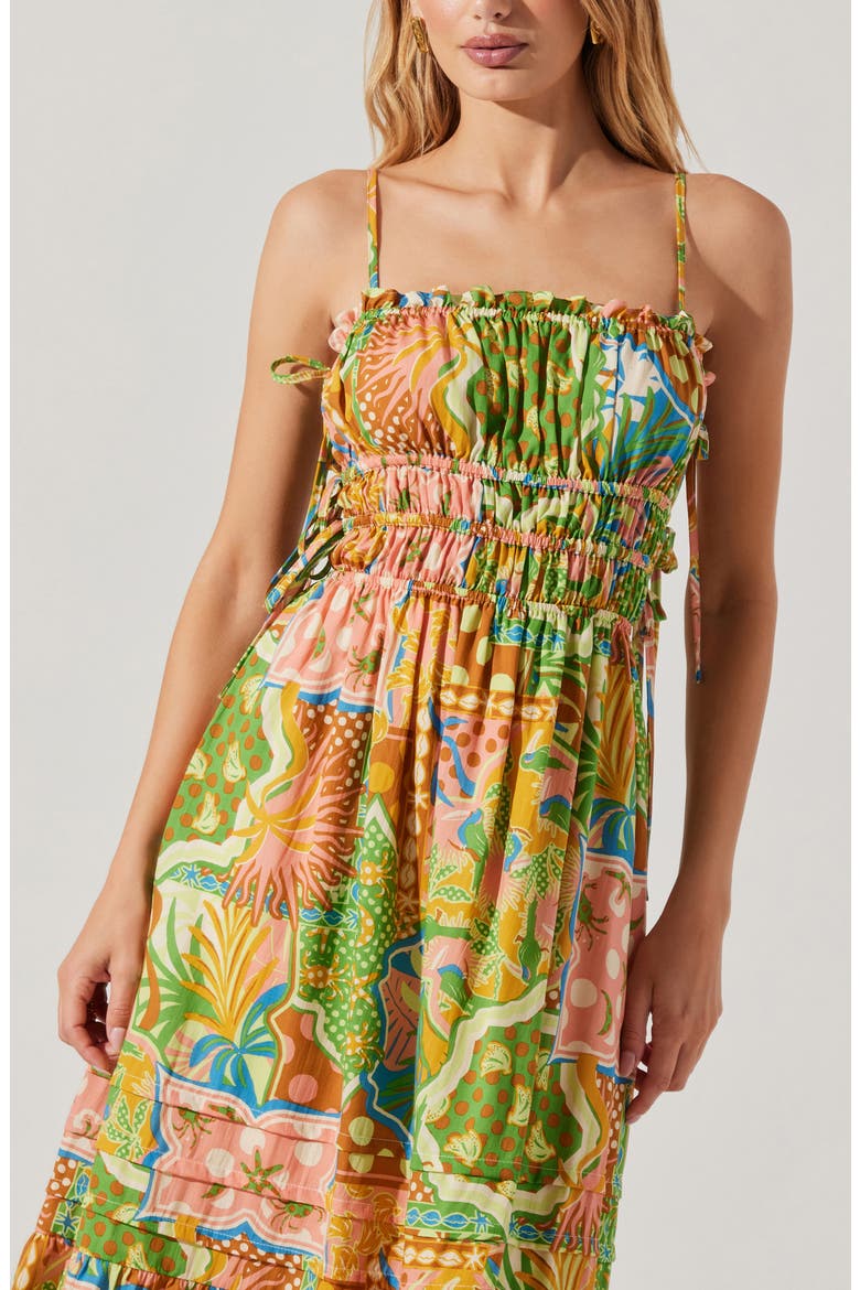 Elisabeth Mix Print A-Line Dress, Alternate, color, MOSAIC GREEN MULTI