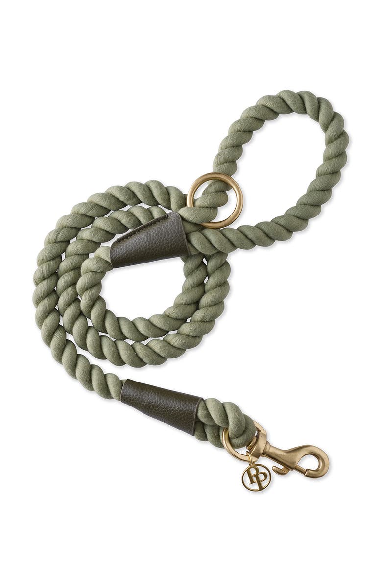 Rowan Vegan Leather Rope Leash, Main, color, SCOTTISH OLIVE