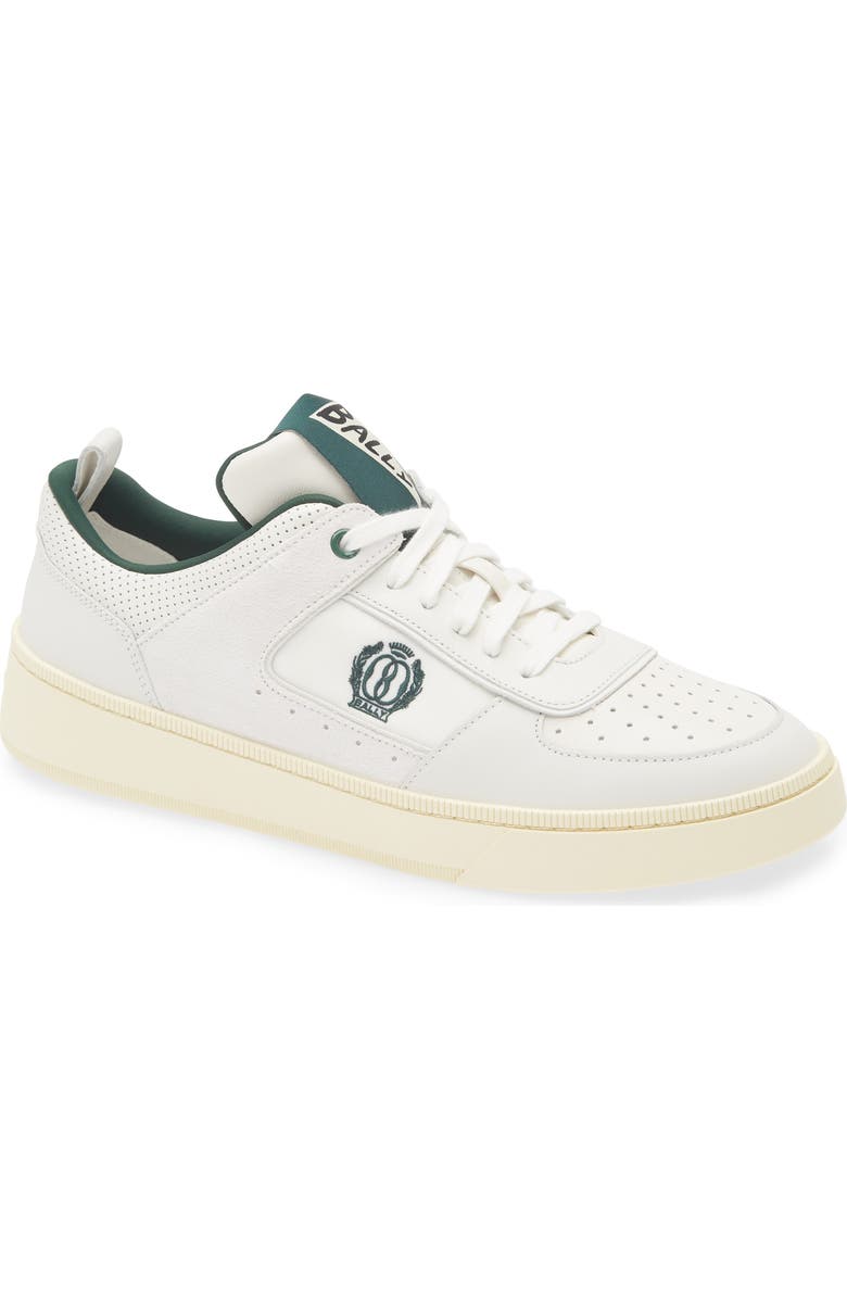 Bally Riweira Low Top Sneaker, Main, color, White/ Kelly Green