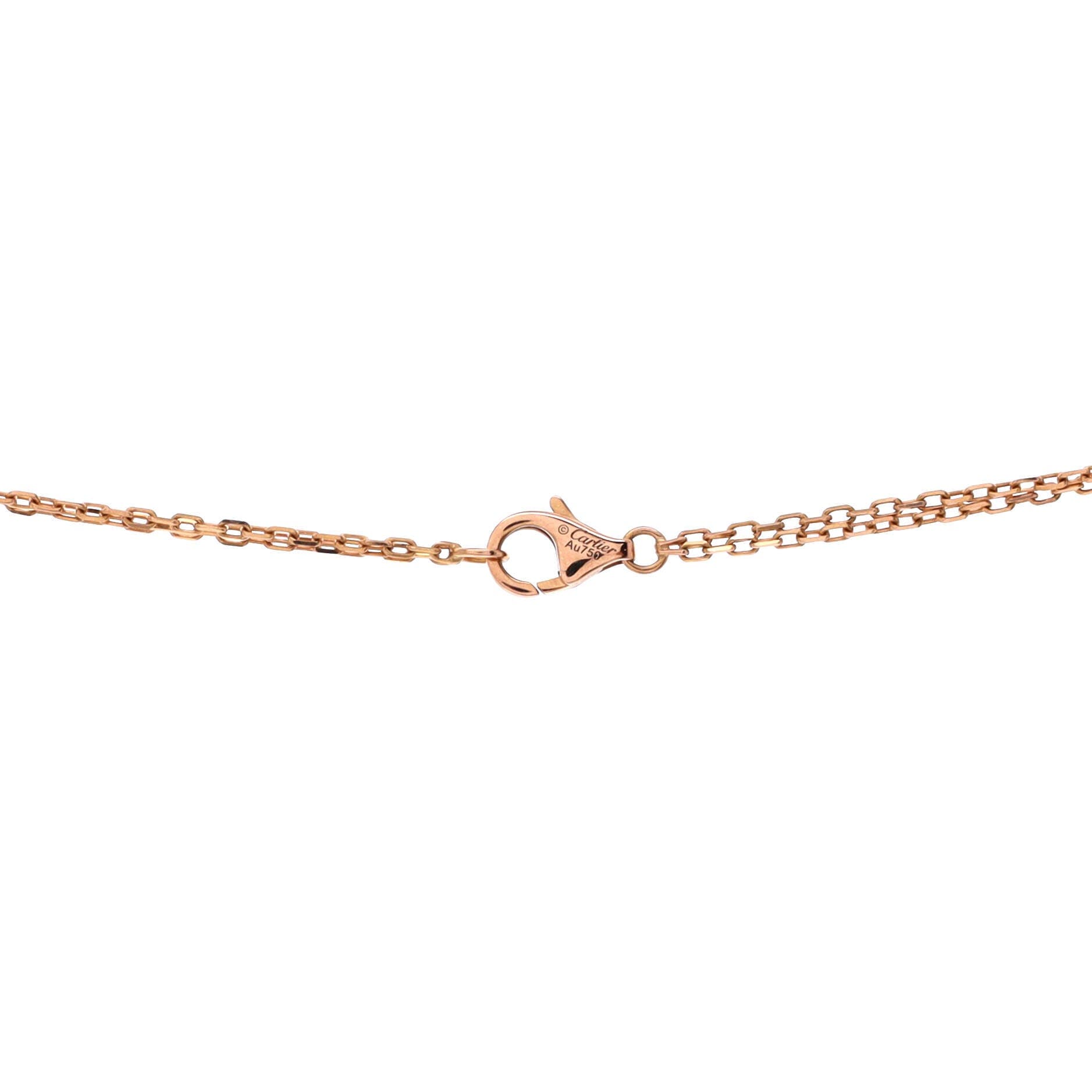 Love 3 Ring Pendant Necklace 18K Rose Gold and Ceramic with Diamonds, Alternate, color, Metallic Gold