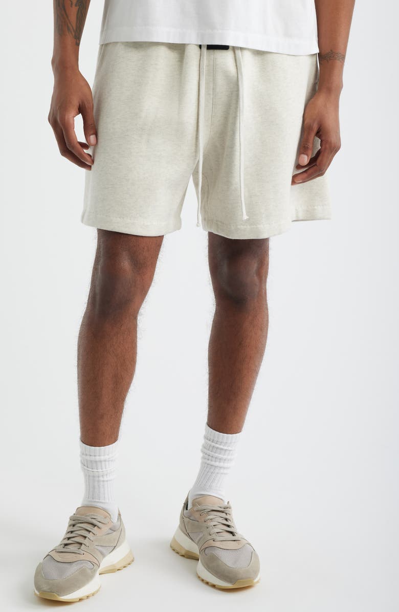 Fear of God Essentials Signature Classic Fit Sweat Shorts, Main, color, Concrete/Dark Concrete Heather