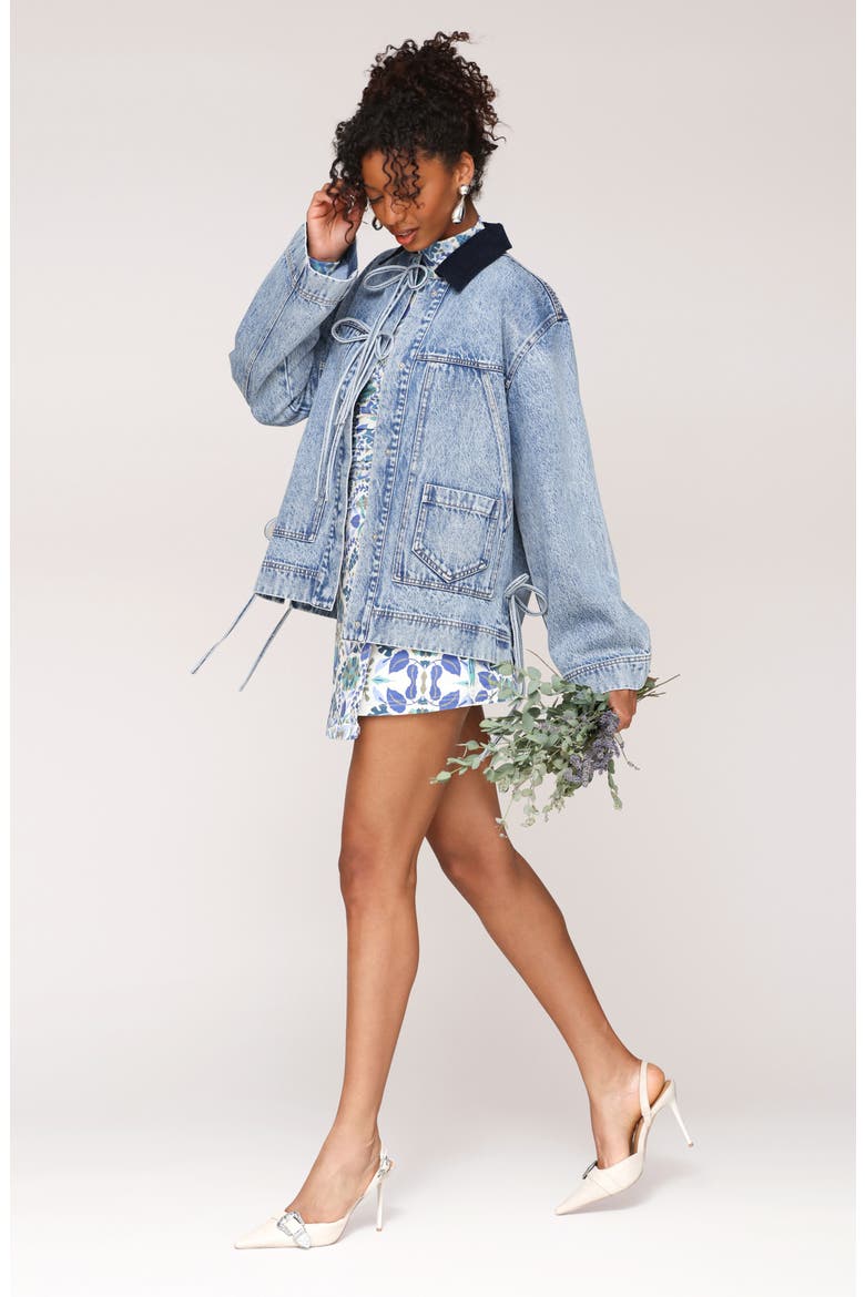 Oversized Denim Chore Jacket, Alternate, color, FLUTTER WASH