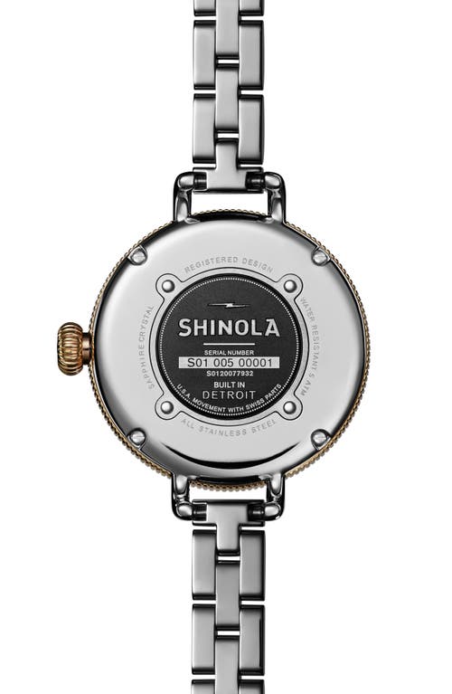 Shinola 'the Birdy' Bracelet Watch, 34mm In Black