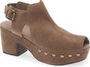 Chocolat Blu Galla Slingback Peep Toe Platform Clog