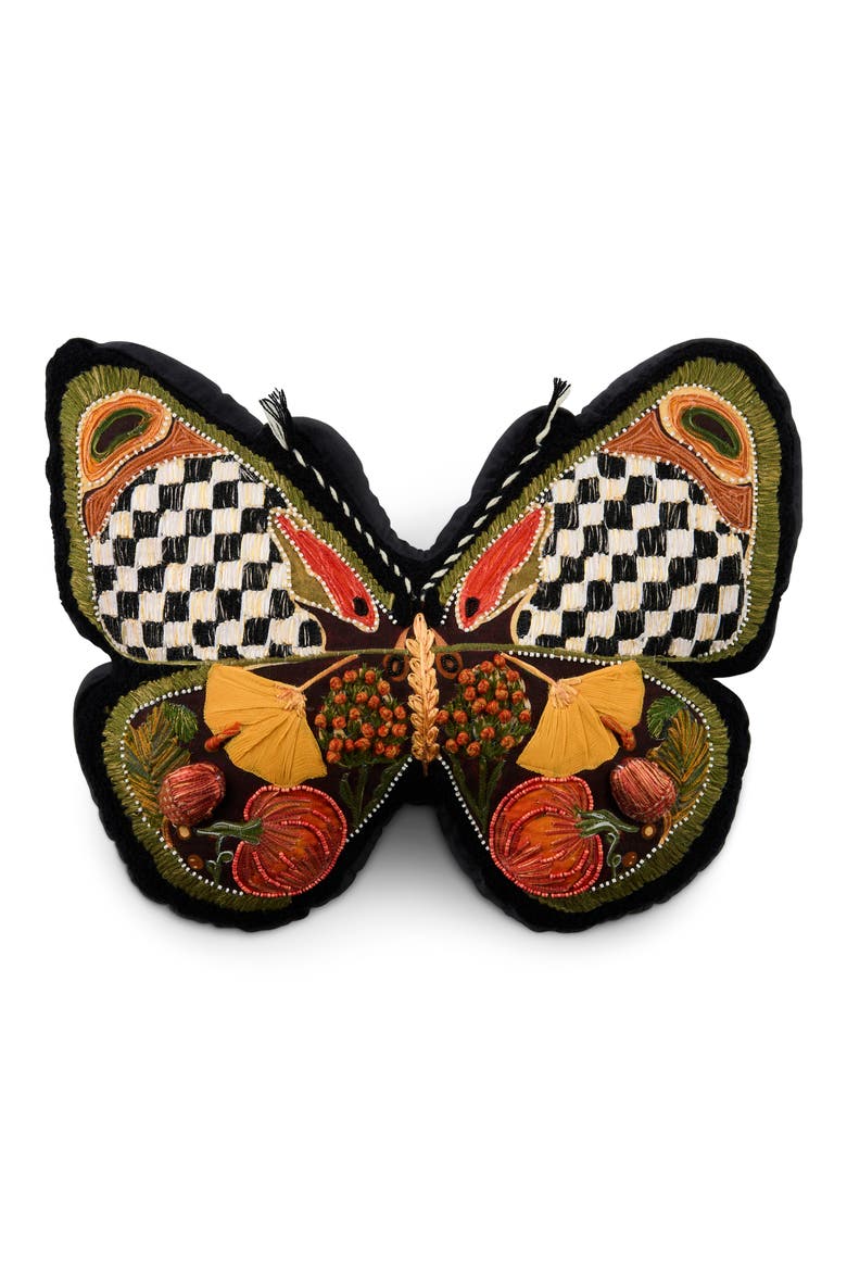Harvest Moth Shaped Pillow, Main, color, ORANGE