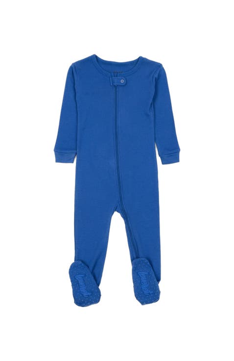 Footed Cotton Pajamas Matching Family Coordinated Solid Colors (Baby)