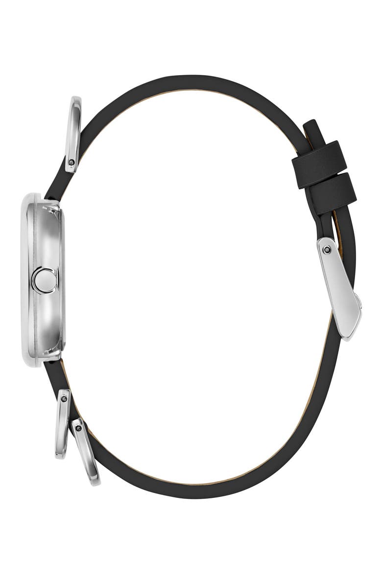 Rory Leather Strap Watch, 25mm, Alternate, color, BLACK